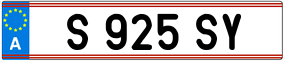 Trailer License Plate